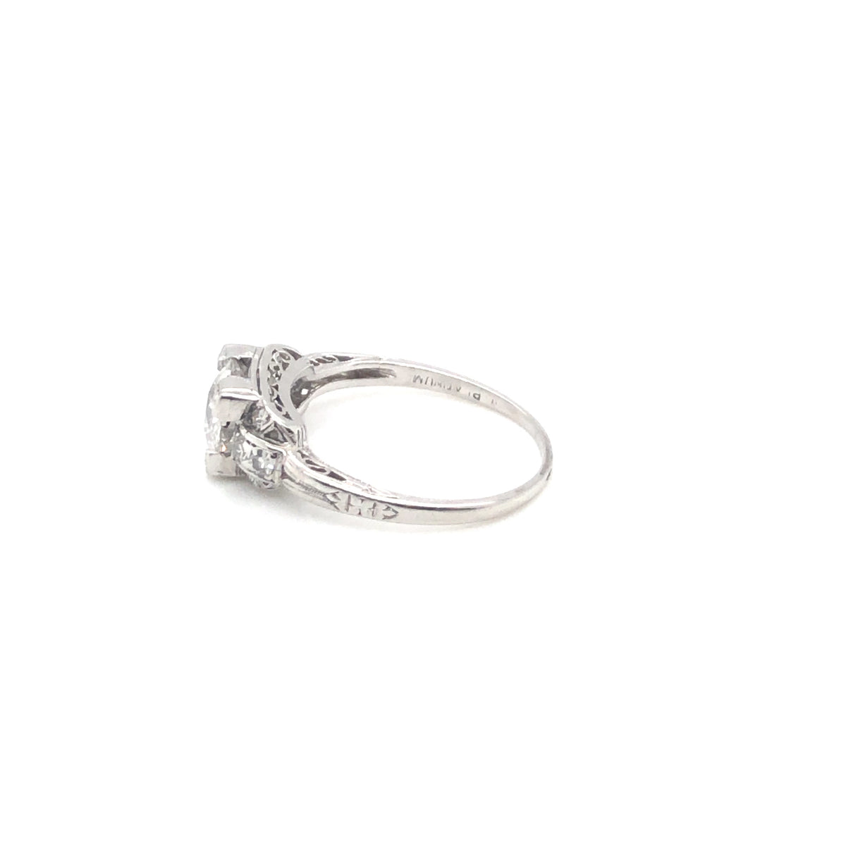 Estate Art Deco Diamond Platinum Ring – Skibell Fine Jewelry