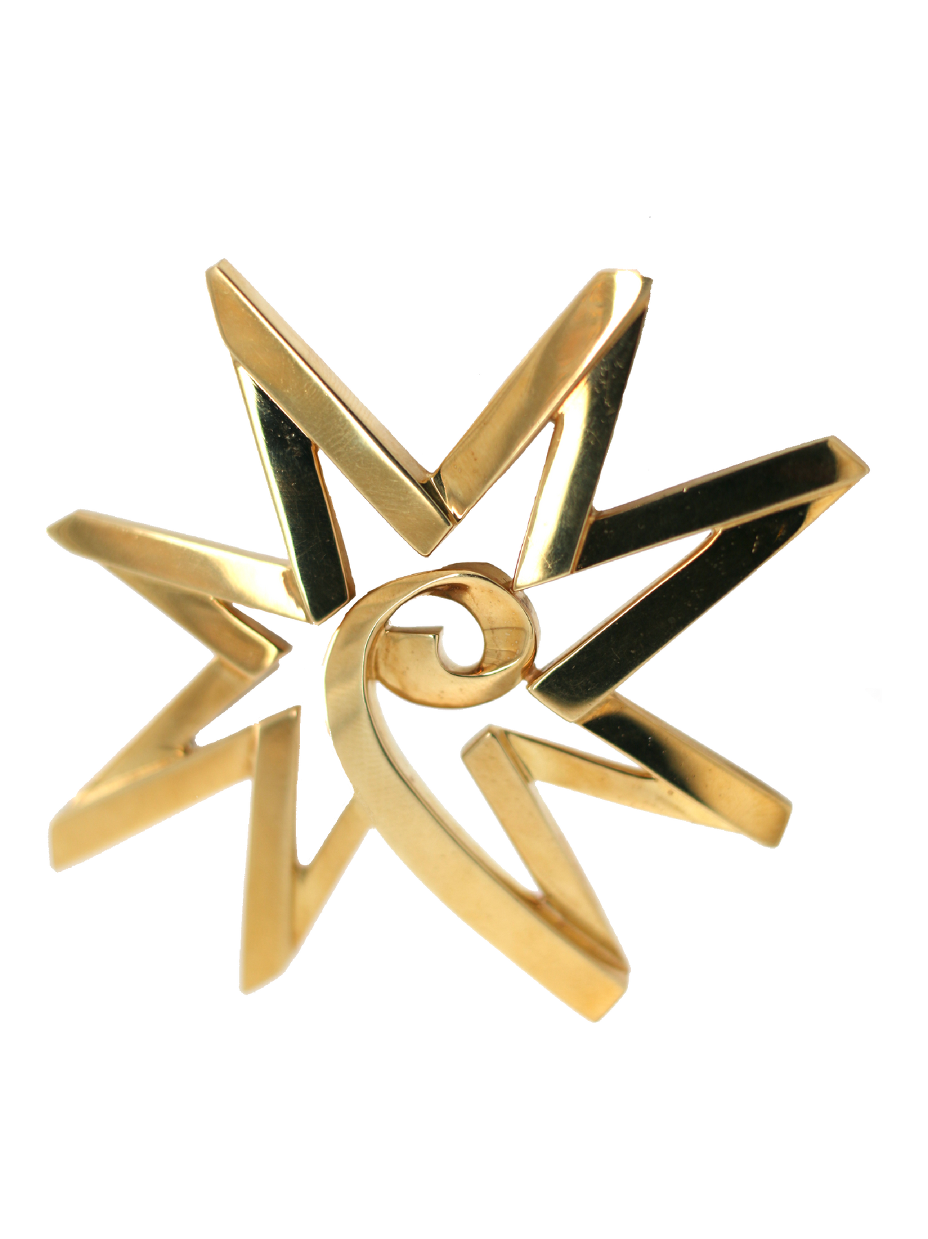 Yellow Gold Tiffany Star Pin Skibell Fine Jewelry 